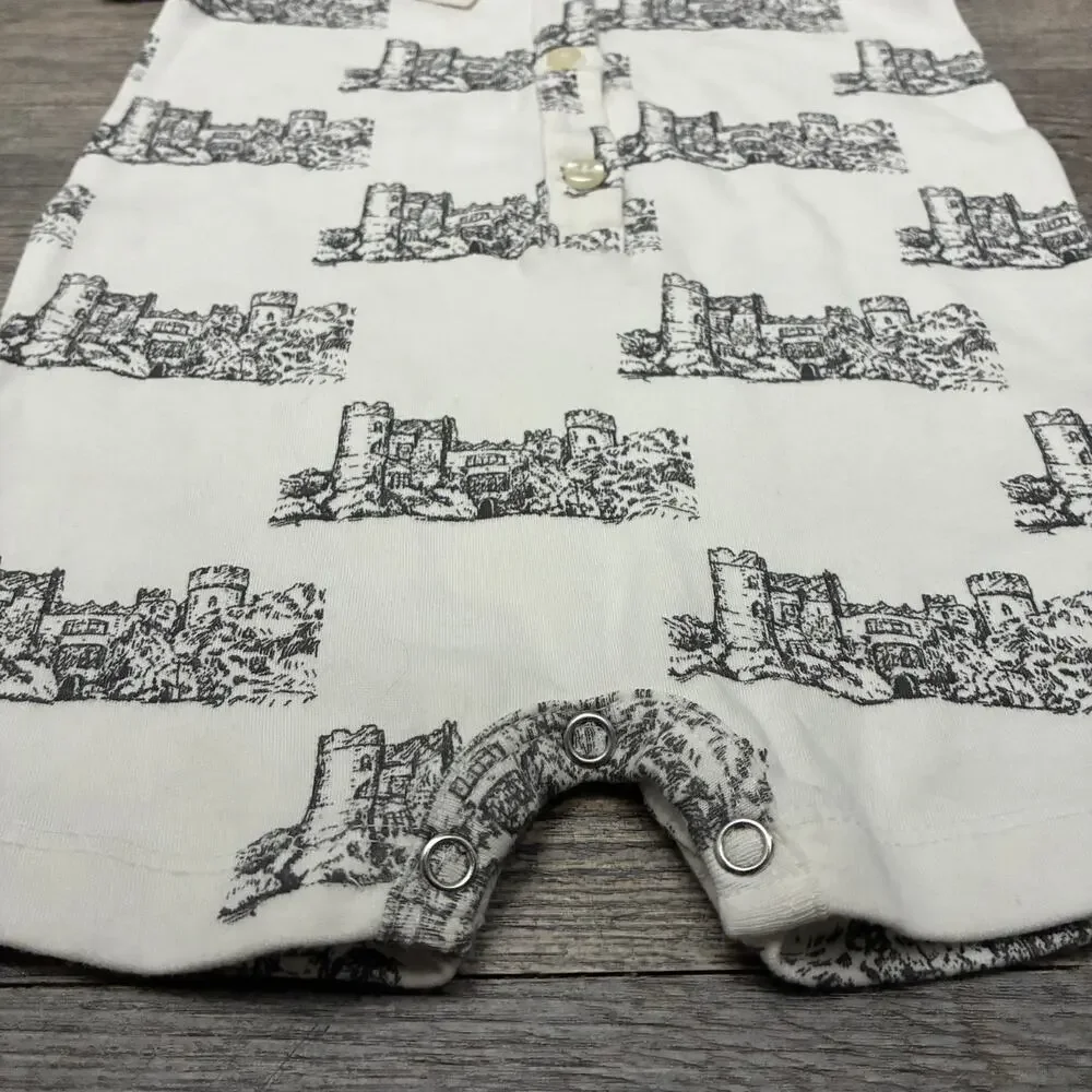 NWT Kate Quinn 2T Sandcastle Shortie + Bandana Minimalist Coastal Organic Cotton